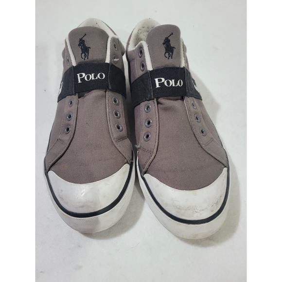 Polo Ralph Lauren men's canvas shoes, Gray, US Size 10.5 - Picture 1 of 5
